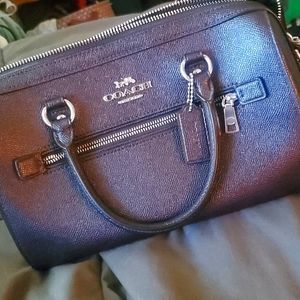 Coach Rowan Satchel- Metallic Purple